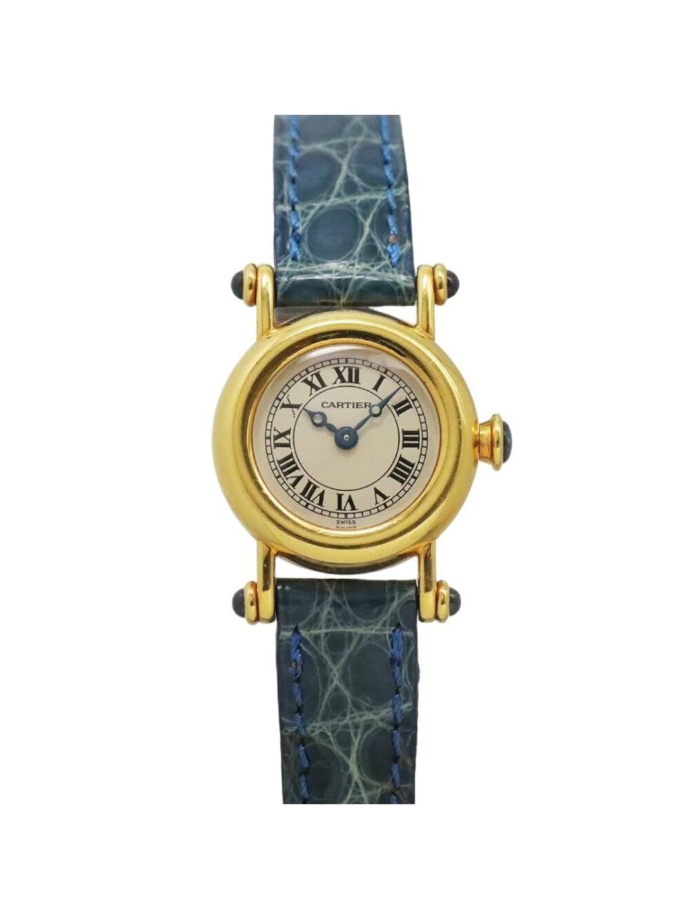 Cartier Mini Diabolo Watch 18k Yellow Gold 750 Quartz